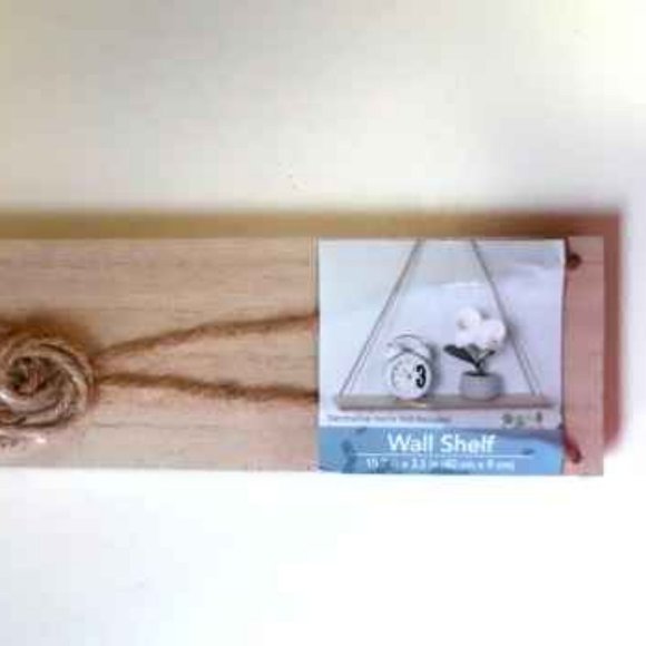 Set of 4 Wall Shelf Hanging Rope Shelf Wooden Floating Shelf New and Sealed - Picture 8 of 9